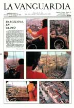 Vuelo del “Rodamón” sobre Barcelona con Josep Mª Lladó, Jaume Llansana y Josep Bou